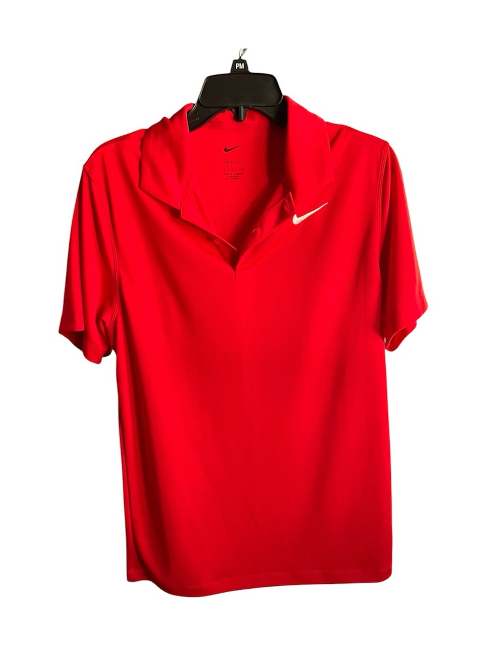 Nike Red Short Sleeve Polo with White Swoosh